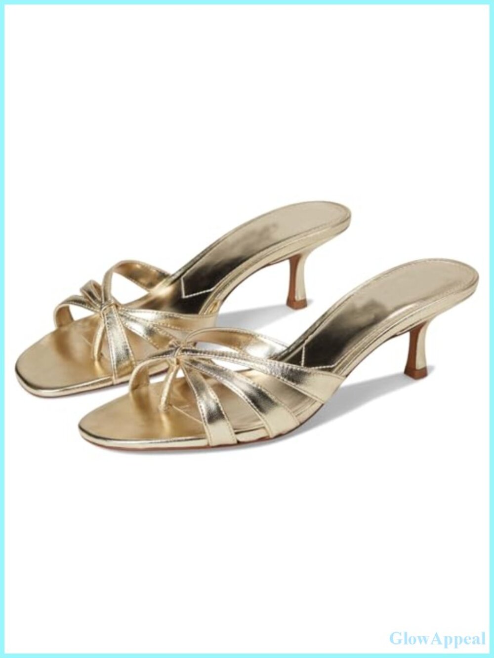 Kitten Heel Sandals Women Slide Open Toe Faux Leather Casual